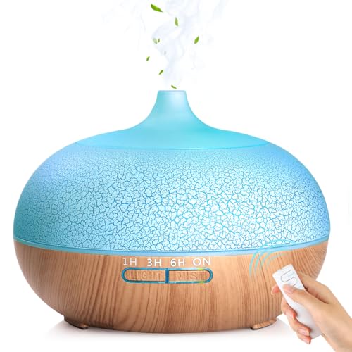 Aroma Diffuser für Duftöle,GeeRic 550ml Ultraschall Luftbefeuchter Diffusor für ätherische Öle,Raumbefeuchter Aromatherapie Öle Duftlampe mit 7 Farben LED Leichte für Schlafzimmer Büro Yoga Spa von GeeRic