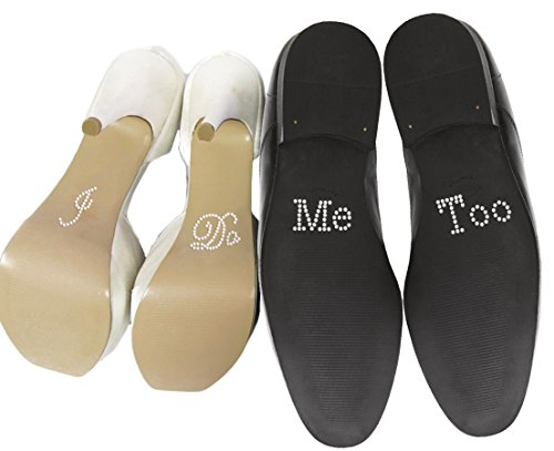 Schuhsticker-Set mit englischsprachiger Aufschrift „I Do“ und „Me Too“ aus Strass, für Hochzeitsschuhe, Aufkleber, Silber Schuhsticker-Set mit englischsprachiger Aufschrift „I Do“ und „Me Too“ aus Strass, für Hochzeitsschuhe, Aufkleber, Silber von Gegizun