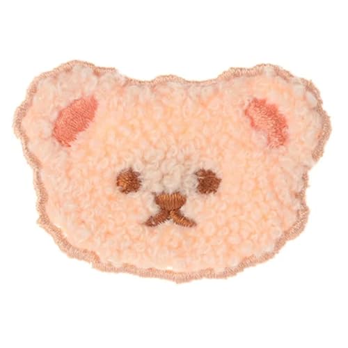 Bären Stickerei Aufnäher Bärenaufnäher DIY Dekoration für Kinderkleidung Aufnäher Brauner Aufnäher Beiger Aufnäher Patch Gesticktes zum Aufbügeln (Rosa) von Gehanico