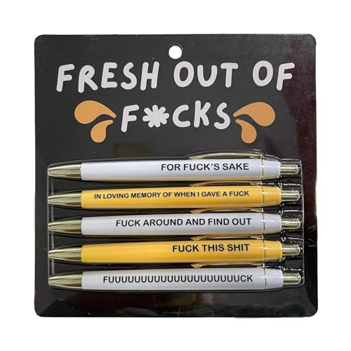 Gehanico Motivational Badass Pen Set 2023 Lustige Stifte Schimpfwort Täglich Stift Set Schimpfwort Kugelschreiber Set Schule Büro Zuhause Lustige Büro Geschenke für Erwachsene (A) von Gehanico