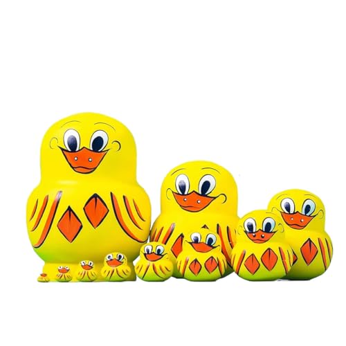 Gehanico Russische Matroschka-Puppen-Spielzeug-Set Nistpuppen Russische Matroschka-Puppen Für Kinder Tischdekoration Für Schränke Wohnzimmer Bücherregale Büros (Ente) von Gehanico