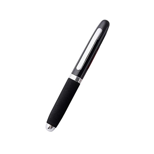 Kugelschreiber Kurz Parabolhe Mini-Kugelschreiber Schwarz Hochwertig Ergonomische Kugelschreiber mit Touchpen Kuli Metall Kugelschreiber Set für Büro und Haushalt (Schwarz) von Gehanico