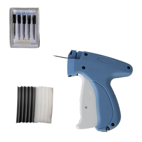 Quick Clothing Fixer Mini Quick Repair Kleidungsstück Nähmaschine Quilt Tacking Gun Instant Button Kleidungsstück Connector Mini Stitch Saum Gun Micro Tagging Stitch Tool für Kleidung (blau) von Gehanico