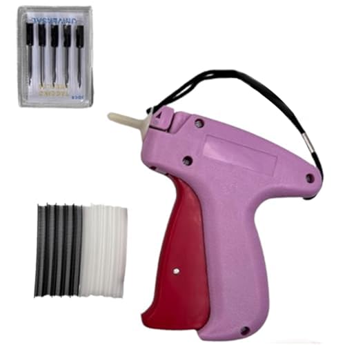 Quick Clothing Fixer Mini Quick Repair Kleidungsstück Nähmaschine Quilt Tacking Gun Instant Button Kleidungsstück Connector Mini Stitch Saum Gun Micro Tagging Stitch Tool für Kleidung (pink) von Gehanico