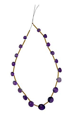 19 lose Stücke Amethyst Edelstein facettiert Tabeez Form NS1609 von Gehna Jaipur