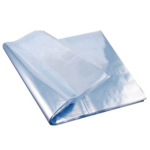 Geieold 100 Stück PVC wasserdichte Schrumpffolienbeutel Schrumpffolienbeutel Schrumpffolienbeutel Blower Heat Seal Flat Mouth Wrap Sealbag Transparente Kunststoff-Lebensmittel-Aufbewahrungstasche von Geieold