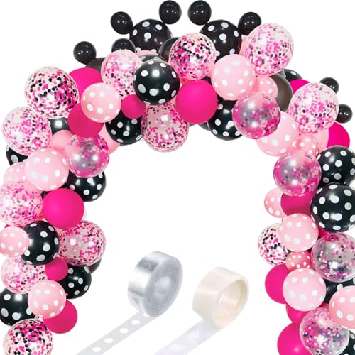 117 Maus Luftballons Girlande Bogen Kit Schwarz Rot Weiß Gold/Rose Rosa Polka Dot Ballon Girlande Bogen und Ballon Minnie Mouse Geburtstagsdeko Thema Party Geburtstag Dekoration von Gejoy