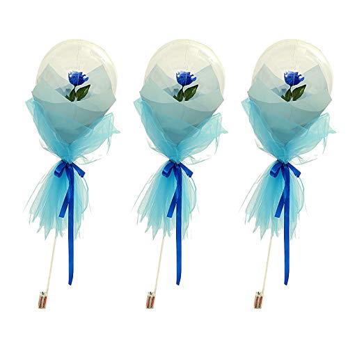 Dekoration Hochzeit Blumenstrauß Geschenk Dekorieren Party LED Weihnachten Rose Leuchtende Home Decor Dünne Ballons (A, Einheitsgröße) von Gelb&Schwarz