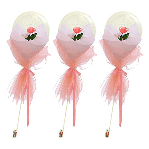 Dekoration Hochzeit Blumenstrauß Geschenk Dekorieren Party LED Weihnachten Rose Leuchtende Wohnkultur Dünne Luftballons (B, Einheitsgröße) von Gelb&Schwarz