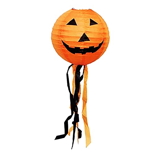 Gelb&Schwarz Bart Anhänger Halloween Gürtel Papier Skelett Faltbare Fledermaus Requisiten Home Decor Schwimmende Ballons mit Lichtern (A, Einheitsgröße) von Gelb&Schwarz