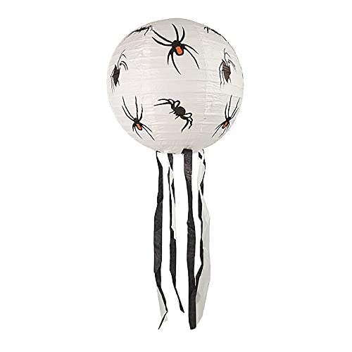 Gelb&Schwarz Bart Anhänger Halloween Gürtel Papier Skelett Faltbare Fledermaus Requisiten Home Decor Schwimmende Ballons mit Lichtern (D, Einheitsgröße) von Gelb&Schwarz