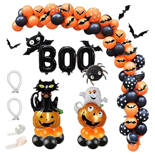 Gelb&Schwarz Halloween-Ballons, Motto-Party-Dekorationen, gefüllt, geisterhaft, aufblasbar, Ballon (Orange #5, 30 x 20 x 3 cm) von Gelb&Schwarz