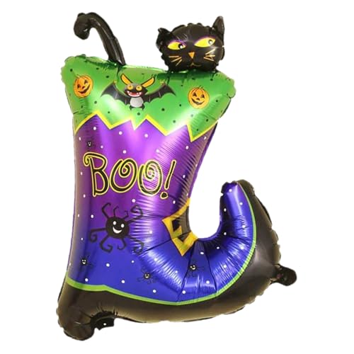 Gelb&Schwarz Halloween-Ballons für Katzenstiefel, perfekte Dekoration, aufblasbare Stiefel für eine katzenartige Party, Halloween-Ballons (e-lila, 72 x 54 cm) von Gelb&Schwarz