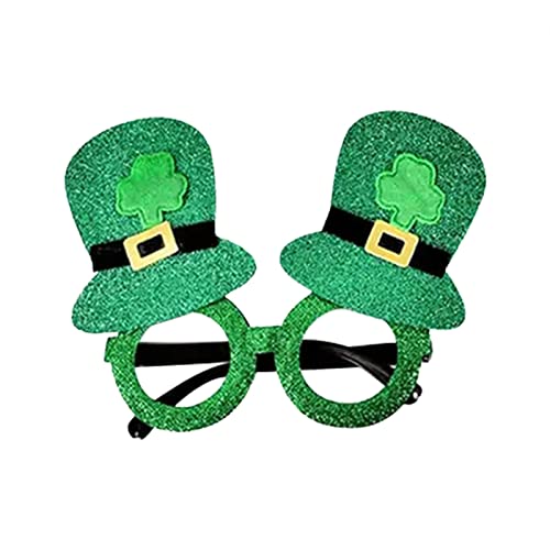 Irische Brille Partybrille Irland Dekoration Lustige Grünes Bier Foto Requisiten Festival Geschenk Party Flagge Luftschlangen (C, A) von Gelb&Schwarz