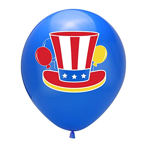 Weiße Luftballons, Unabhängigkeitstag, Party-Dekorationen, 10 Stück, USA, patriotische Dekoration, Luftballons, Banner für Gedenktag, Veteranentag, Dekoration, Ostern, Folienballons (rot, B, von Gelb&Schwarz