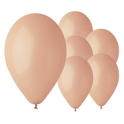 Biobasierte Luftballons aus Naturkautschuk, Latex, 33 cm, (Misty Rose Pink, 50 Stück) von Gemar