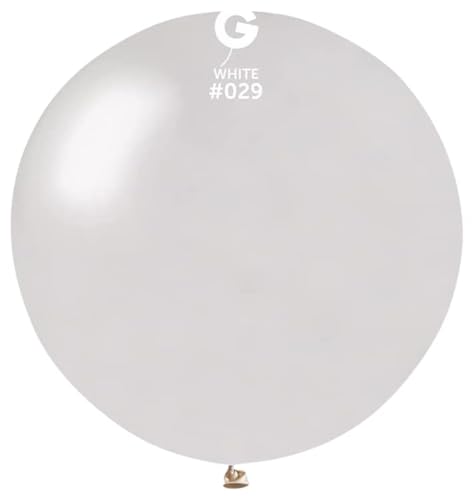 Gemar 78,7 cm weißer Metallballon, 1 Karat von Gemar