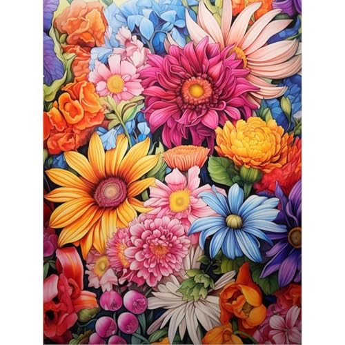 Gemartmall Diamond Painting Erwachsene-Diy Set Erwachsene Diamond Painting Blume,Diamond Painting Blume als Geschenk Oder als Wanddekoration Zu Hause Verwendet Werden (30x 40 cm). von Gemartmall