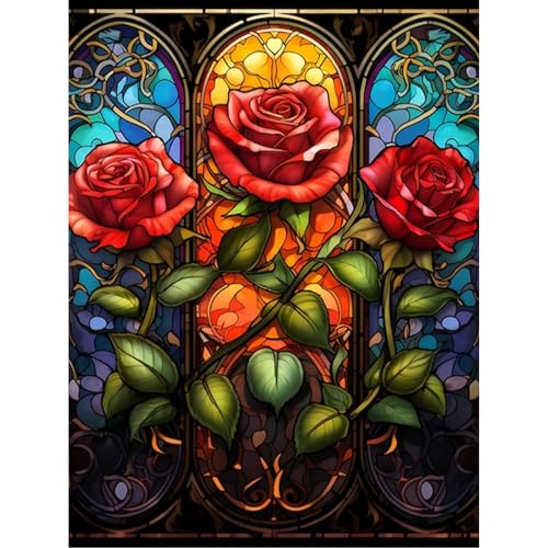 Gemartmall Diamond Painting Erwachsene-Diy Set Erwachsene Diamond Painting Rosen,Diamond Painting Rosen als Geschenk Oder als Wanddekoration Zu Hause Verwendet Werden (30x 30 cm). von Gemartmall