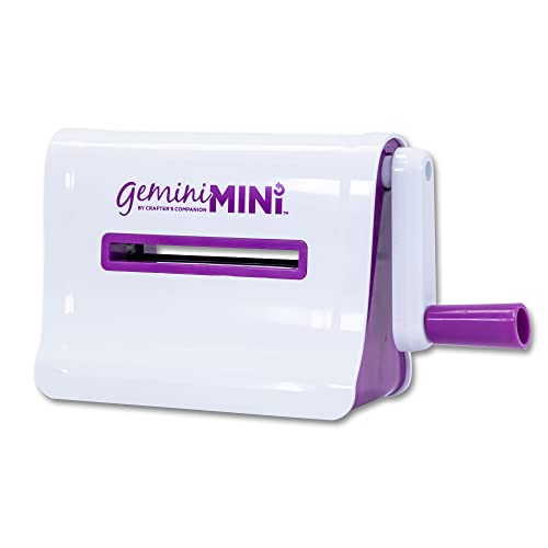 Gemini GEMMINI-M-GLO Mini Manuelle Stanzen und Prägemaschine Für Karten Machen Handwerk und Scrapbooking, Kunststoff, Weiß, Klein von Gemini