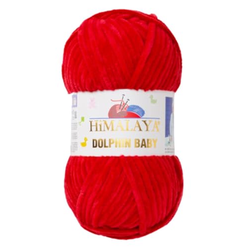 Genel Samtgarn 80352 rot - Garn aus 100% Polyester, 100g, 120mt-131 Yards, Nadelstärke 6.5mm, Häkelnadel 4.5mm, Fadenstärke 6, Winter-Herbst, Herren, Damen, Kinder, Heimtextilien von Genel