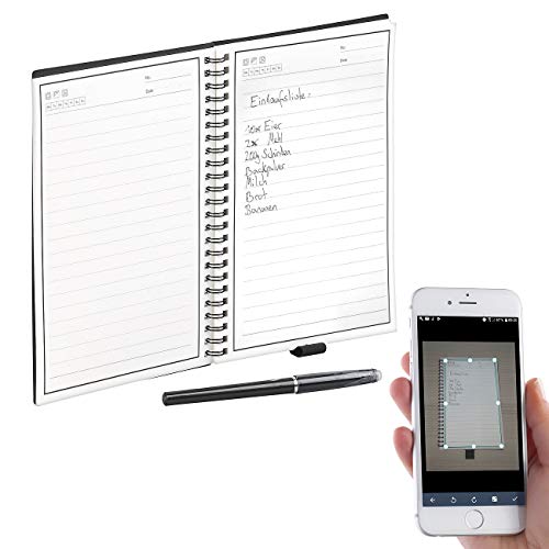 General Office Digitales Notizbuch: Wiederverwendbares Notizbuch mit schwarzem Stift und App, DIN A5 (Elektronisches Notizbuch, Notizblock, Elektronische Schreibtafel) von General Office