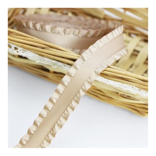 (5 Yards/Rolle) 22 mm Rockform Satinband Haarschleife Geschenk Hochzeit Weihnachten Spitze Nähzubehör Tischdecke Vorhang Dekoration(Champagne) von Generic