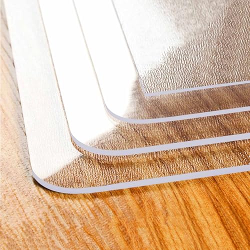 0.80 mm Mattierte Tischfolie Transparent Bodenschutzmatte Bürostuhl Wasserdicht Fettdicht Tischschutzfolie für Outdoor Garten Home Wohnzimmertisch Restaurant PVC Schreibtischunterlage(90x100cm/35x39") von Generic