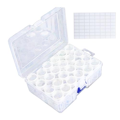 1 Set Samen-Organizer-Box – Gitter-Organizer-Box, Perlen-Aufbewahrungsboxen | Samenbehälter-Aufbewahrung mit Etikettenaufklebern, Entnahmeschlitze, Samen-Aufbewahrungsbox, transparente Sortierboxen fü von Generic