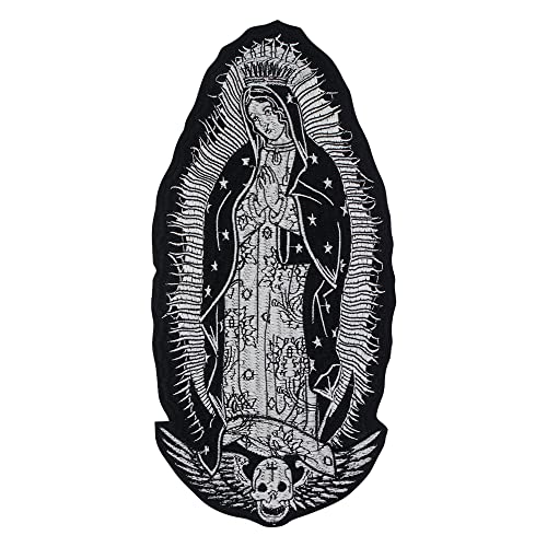 1 Stück Lady of Virgen de Guadalupe Vektor Guadalupe Religiöse Eisen auf Patch Kreuz Applique Mexiko Kunst bestickt für Jacke T-Shirt verziert Abzeichen von Generic