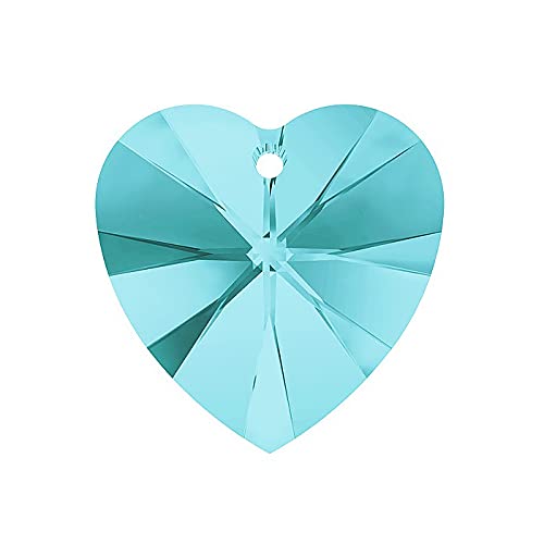 1 stk Swarovski-Elemente Anhänger - Herz (6228), helles Türkis, 14,4x14mm (SWAROVSKI ELEMENTS pendant - heart (6228), light turquoise ) von Generic