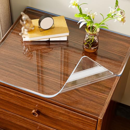 1.5mm mit Leichter Transparente Diskretes Möbelschutz für Glas- und Holztische, Elegant für Wohnzimmer und Empfangsbereiche(100X100CM) von Generic