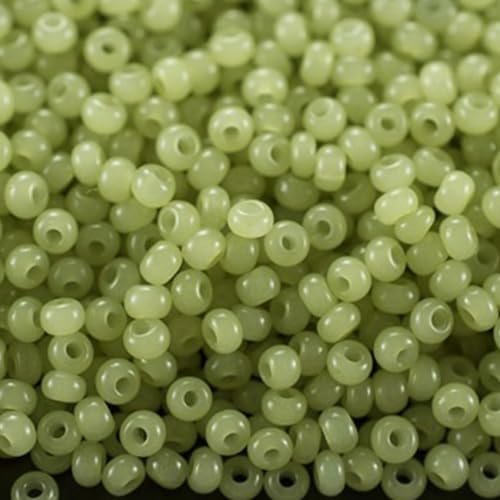 10/0 02152 Tschechische Glas-Rocailles Rocailles Grün Alabaster - Solgel gefärbt Verpackung 4500 Stück Gewicht 50 Gramm Perlen Größe 2,3 mm Zum Perlensticken und Herstellen von Schmuck 10/0 02152 Tschechische Glas-Rocailles Rocailles Grün Alabaster - Solgel gefärbt Verpackung 4500 Stück Gewicht 50 Gramm Perlen Größe 2,3 mm Zum Perlensticken und Herstellen von Schmuck von Generic