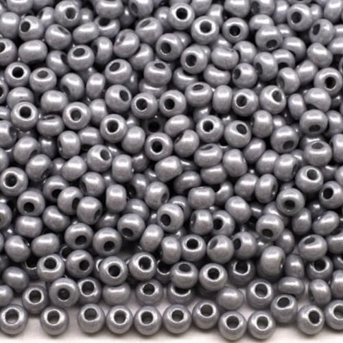 10/0 16742 Tschechische Glasperlen Rocailles Graue Kreide - Perle Verpackung 4500 Stück Gewicht 50 Gramm Perlengröße 2,3 mm Zum Perlensticken und Herstellen von Schmuck 10/0 16742 Tschechische Glasperlen Rocailles Graue Kreide - Perle Verpackung 4500 Stück Gewicht 50 Gramm Perlengröße 2,3 mm Zum Perlensticken und Herstellen von Schmuck von Generic