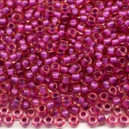10/0 80928 Tschechische Glasperlen Rocailles Rocailles Rot gefärbter Kristall, Farbe liniert violett Verpackung 4500 Stück Gewicht 50 Gramm Perlen Größe 2,3 mm Zum Perlensticken und Herstellen von 10/0 80928 Tschechische Glasperlen Rocailles Rocailles Rot gefärbter Kristall, Farbe liniert violett Verpackung 4500 Stück Gewicht 50 Gramm Perlen Größe 2,3 mm Zum Perlensticken und Herstellen von von Generic