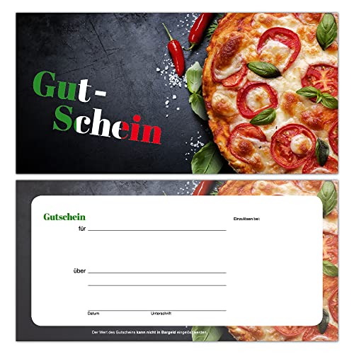 10 Gutscheine Gutscheinkarten Geschenkgutscheine – edel neutral taliener, Ristorante, Pizzeria, Gastronomie, Restaurant, Bar und Imbiss Pasta Italien von Generic