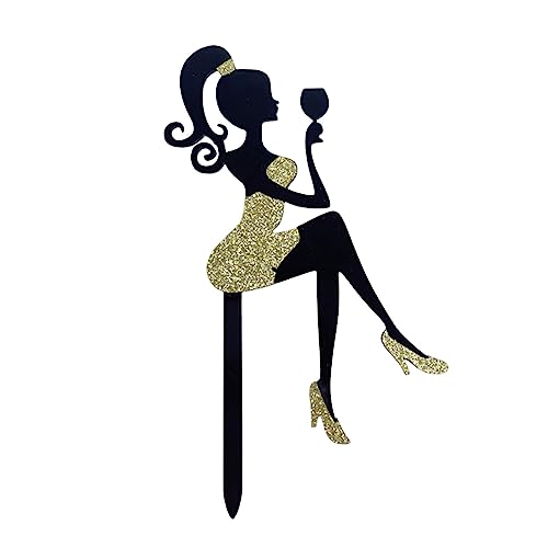 10 Stück High Heel Girl Cake Topper, Acryl Kuchen Picks Dame Silhouette Kuchendekoration Kuchen Aufsatz Topper Tortenstecker Deko für Cupcake Party Dessert von Generic