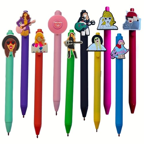 10 Stücke Legami Neutraler Kugelschreiber Karikatur Kugelschreiber Kreativer Neutral Cartoon-Star-Stift 0,5 mm für Kind Geburtstag Büro Lernen von Generic