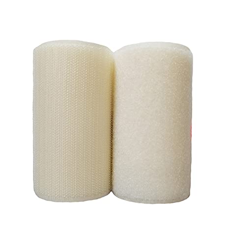 10 cm Breite / 1 Meter Länge Nylon Klettverschluss Befestigungsband Nein Klebstoff Nähen Magic Loop Haken Aufkleber Streifen Kleidung Stickband(Beige Yellow) von Generic