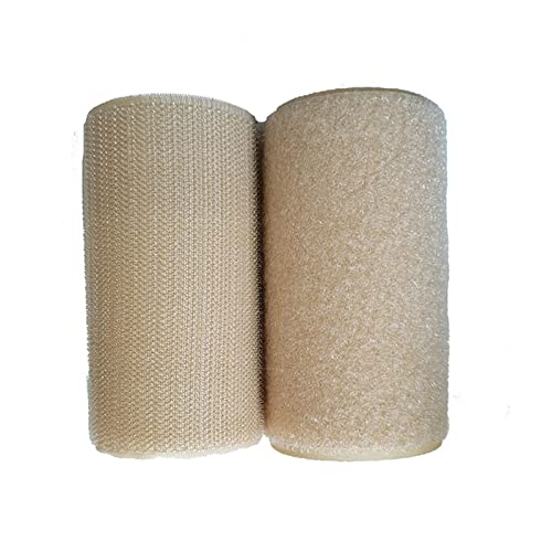 10 cm Breite / 1 Meter Länge Nylon Klettverschluss Befestigungsband Nein Klebstoff Nähen Magic Loop Haken Aufkleber Streifen Kleidung Stickband(Khaki) von Generic