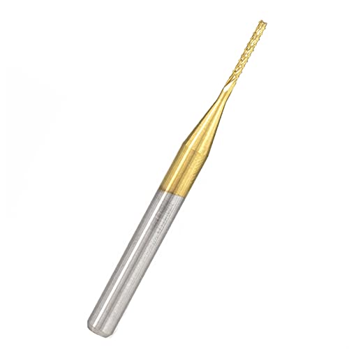 10 stücke 0.8-3.175mm Titan-beschichtete Hartmetall-Frässchneider CNC-Router-Bit-Endmühle Schaftfräser JIYAMI'EN EL (Größe : 10pcs 1.0mm) von Generic