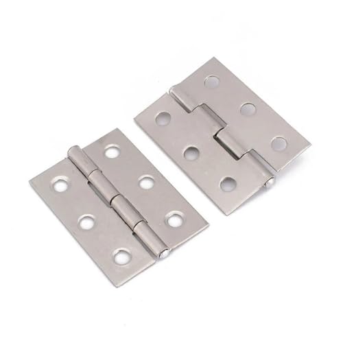 10 stücke Edelstahl Tür Scharniere Schrank Tür und Fenster Holz Box Flache Scharniere Home Möbel Hardware von Generic