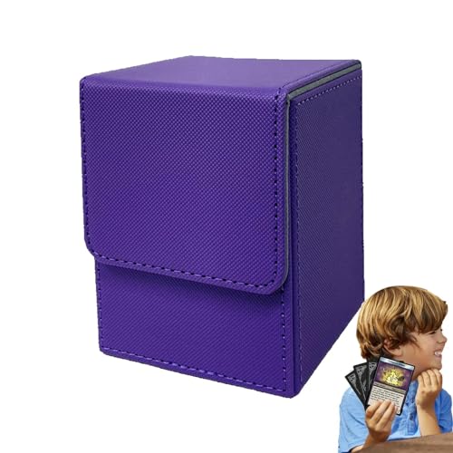 100+ mteg Card Display Holder - Playing Card Case, Card Protector | Leather Pu Compact Card Holder, Magnetic Closure Card Game Organizer, Card Binder Sleeve, Playing Card Organizer for Games Card von Generic