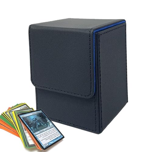 100+ mteg Cards Storage - Card Storage, Basketball Card Storage | Leather Pu Deck Card Holder Box, Magnetic Closure Card Deck Organizer, Trading card holder, Trading Card Storage Boxes for Games von Generic