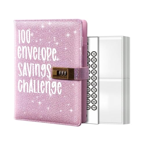 100 Envelope Saving Challenge, A6 Ringbuch Budget Planner Sparchallenge Budgetordner A6 Tragbares Budgetplanerbuch Budget Organizer Budget Planner Sparen Für Reisen,Tagebuc von Generic