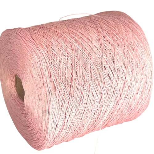 100% Leinen Italienisches Konen Garn 900g – Leicht und langlebig, zum Stricken, Häkeln und Basteln (Pink Baby) von Generic