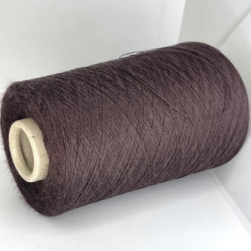 100% Merinowolle Konen Garn 300g – 0 Spitzengewicht – 2-plies Garn für Maschinen- oder Handstricken, (Espresso Brown) von Generic