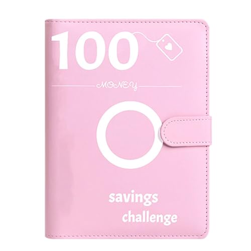 100-Spar-Challenge-Ordner - Spar-Challenge-Set im A5-Format mit Geld-Organizer-Umschlägen | Fordern Sie den geldsparenden Ordnerplaner mit Tracking-Aufkleber heraus, sparen Sie 5.050 $ in 100 Tagen von Generic