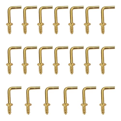 100 Stück 25 x 10 mm L-förmige rechtwinklige Schrauben für Rahmen aus Legierung Gold von Generic