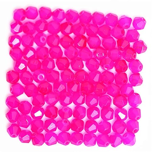 1000 Stück 4 mm Doppelkegel Kristallperlen Großhandel Perlen Mix Lot Facettierte Kristallglasperlen Perlen für Schmuckherstellung (Solid Rose) von Generic